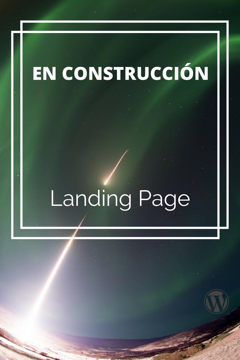 Wordpress en construcción Landing Page